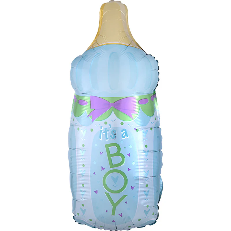 Foil Balloon SuperShape XL It s A Boy Baby Bottle P30