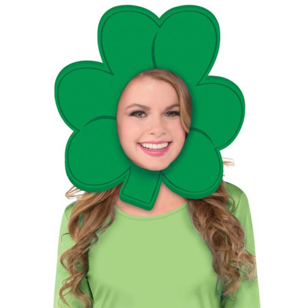 St. Patricks Day Shamrock Shaped Foam Hat 36x40cm