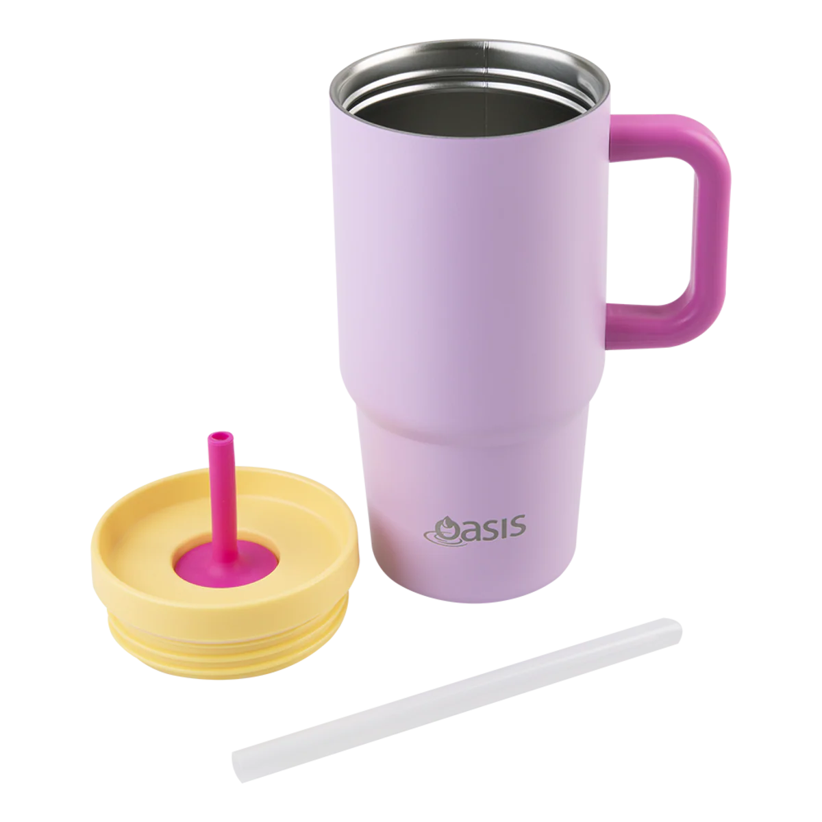 Oasis Stainless Steel Double Wall Insulated JNR Commuter Travel Tumbler 700ml Bubblegum Pink - Image 3