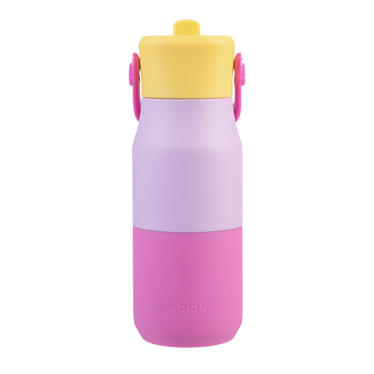 Oasis Stainless Steel Double Wall Insulated JNR Drink Bottle with Sipper 400ml Bubblegum Pink - Image 3