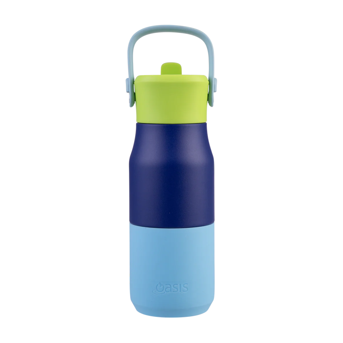 Oasis Stainless Steel Double Wall Insulated JNR Drink Bottle with Sipper 400ml Peacock Blue