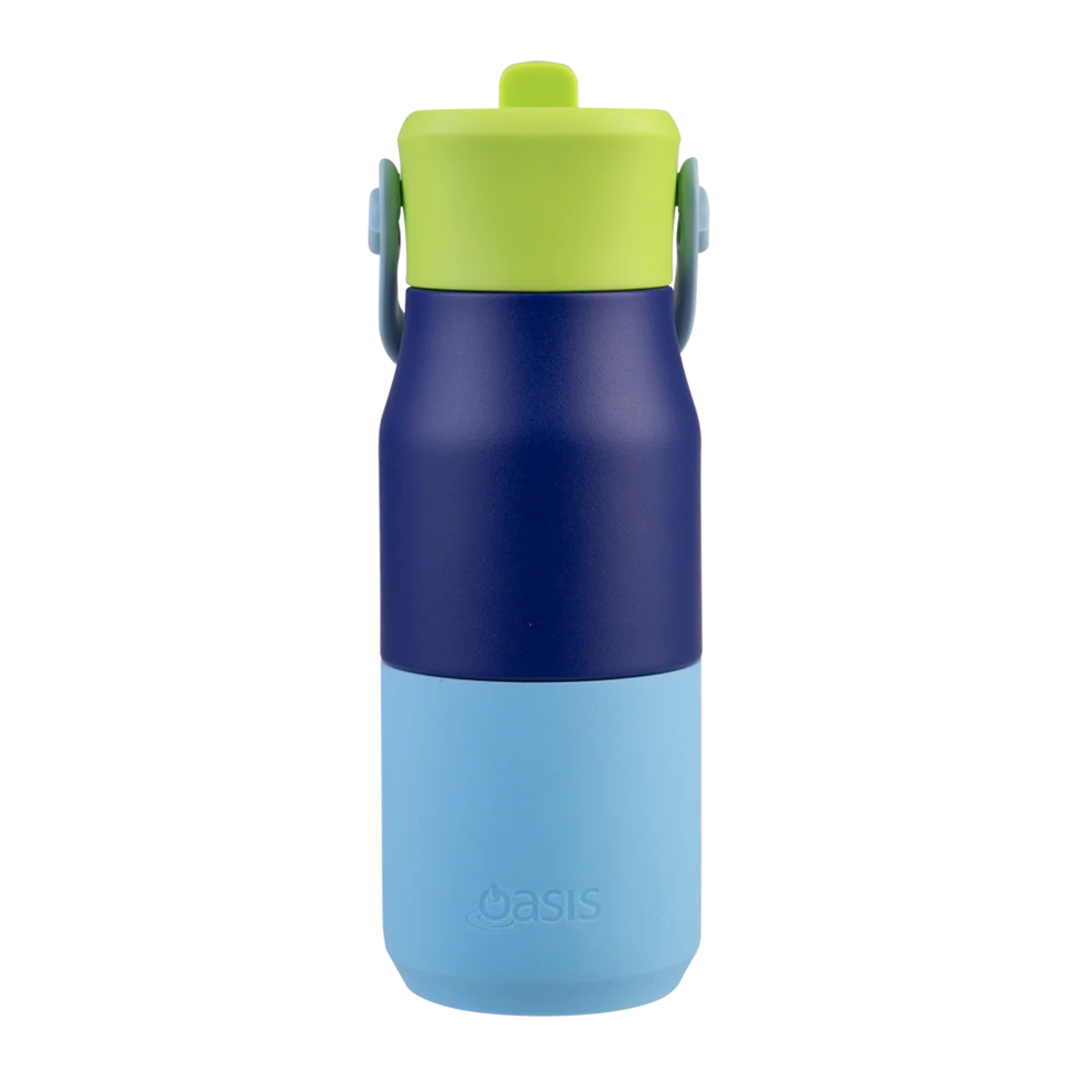 Oasis Stainless Steel Double Wall Insulated JNR Drink Bottle with Sipper 400ml Peacock Blue - Image 3