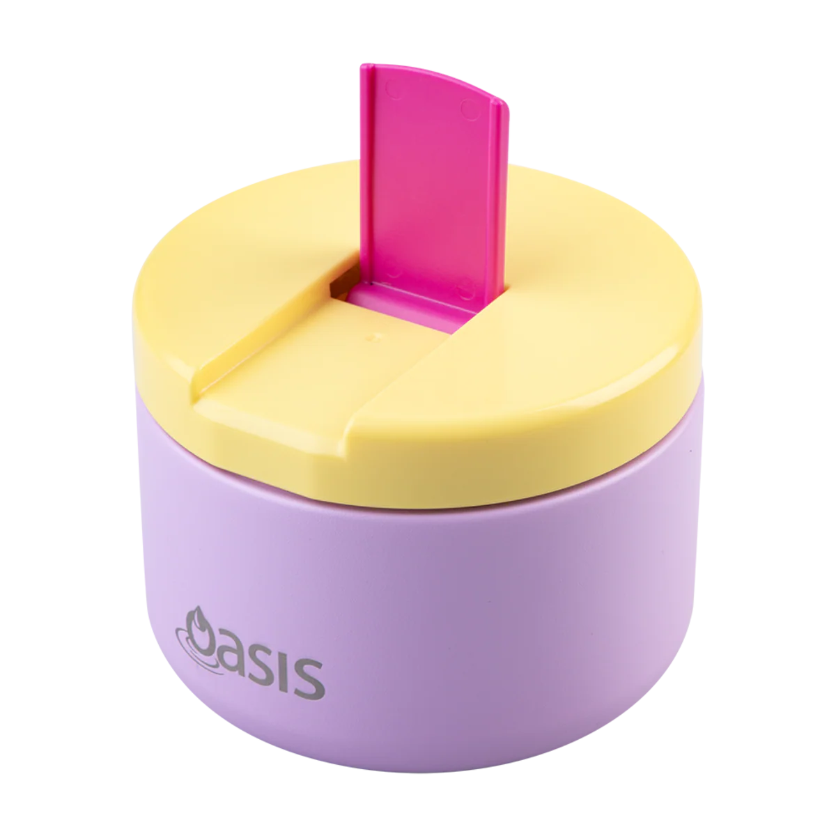 Oasis Stainless Steel Double Wall Insulated JNR Food Flask with Quick Release Lid 300ml Bubblegum Pink - Image 2