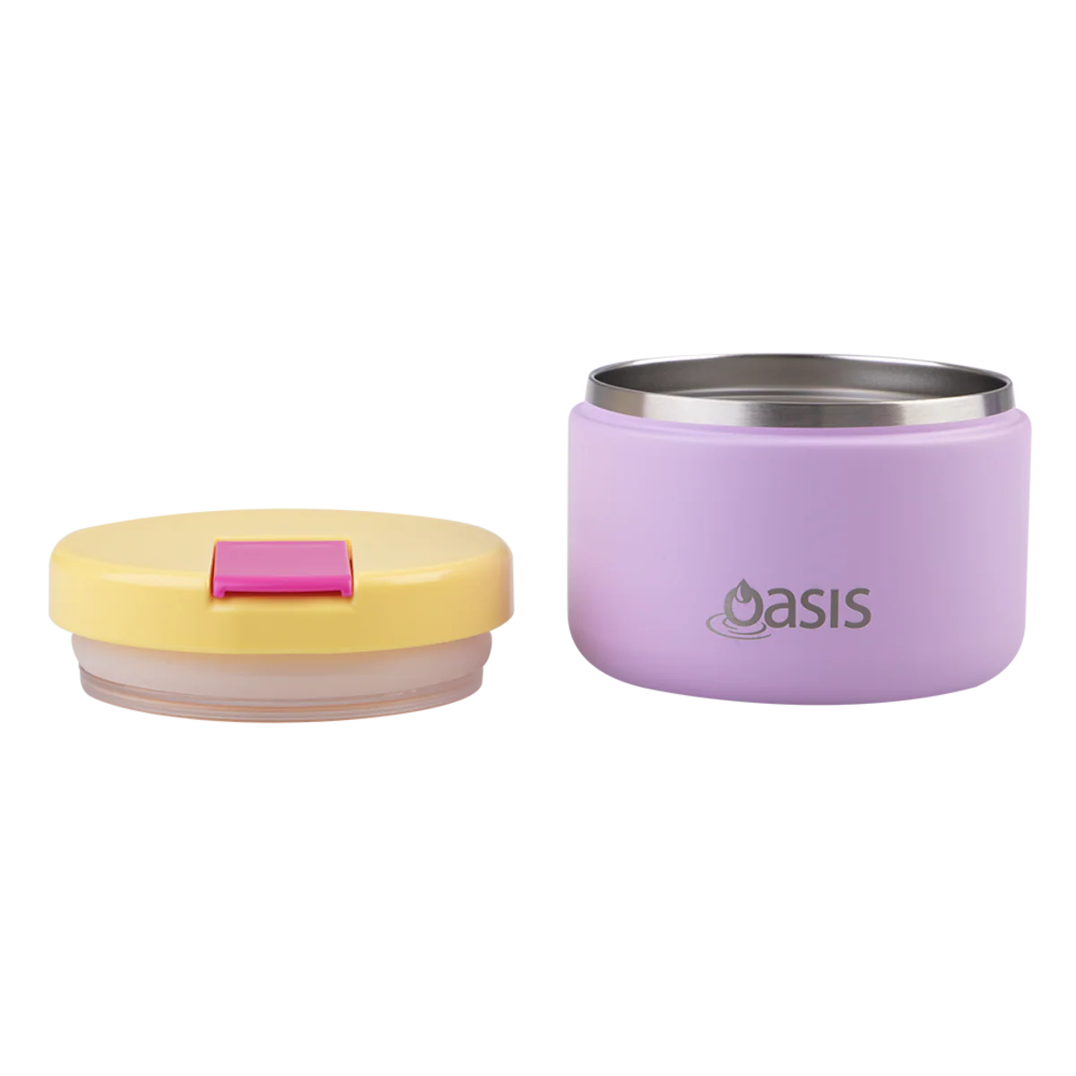 Oasis Stainless Steel Double Wall Insulated JNR Food Flask with Quick Release Lid 300ml Bubblegum Pink - Image 5