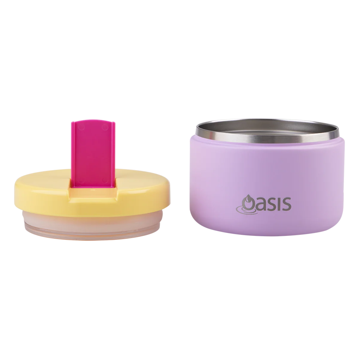 Oasis Stainless Steel Double Wall Insulated JNR Food Flask with Quick Release Lid 300ml Bubblegum Pink - Image 8