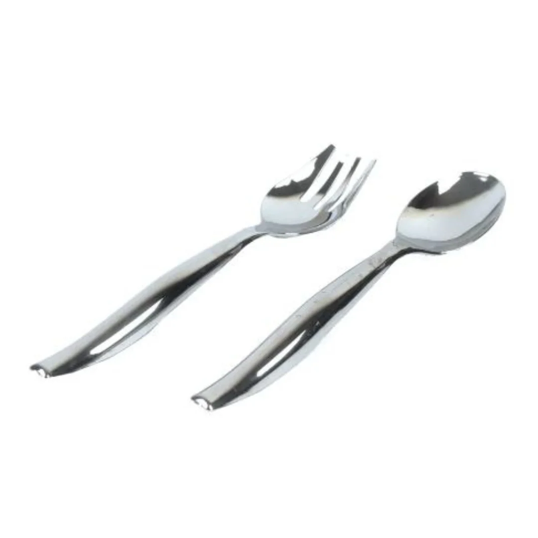 Stainless Steel Look-Alike Salad Servers Pk2
