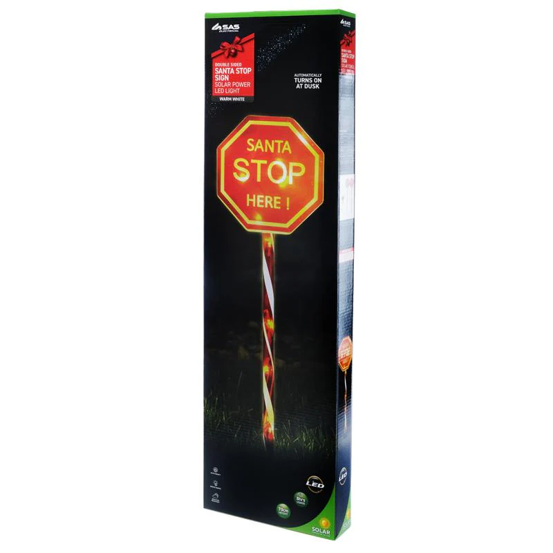 Stake Light Solar Double Sided Sign 28 LED 18x70cm Warm White 2 Function - Image 2