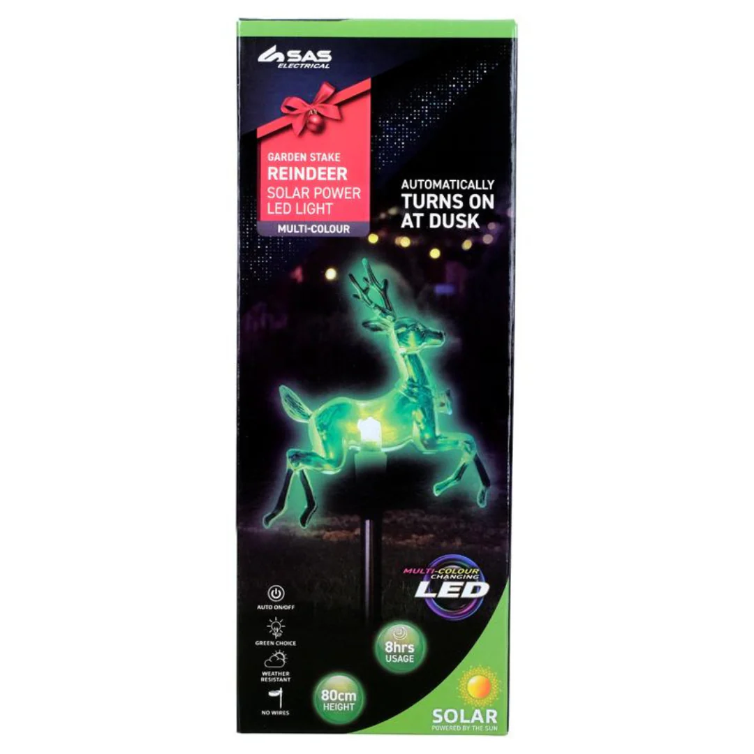 Stake Light Solar Reindeer 1 LED 13x11x80cm Multi Colour - Image 4