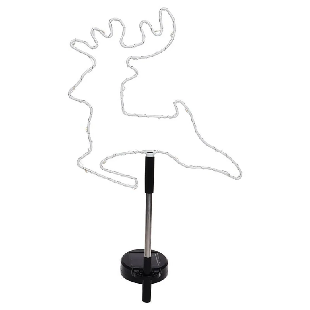 Stake Light Solar Silhouette Reindeer 18 LED 22x22x70cm Warm White 1 Function - Image 2