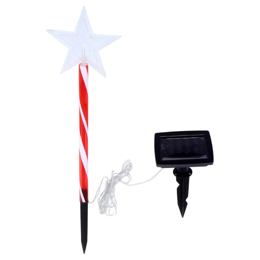 Stake Light Solar Star 5 LED 12x12x36cm Warm White 2 Functions - Image 2