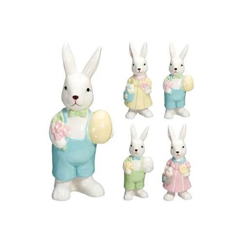 Standing Bunny Porcelain 18cm 4 Assorted