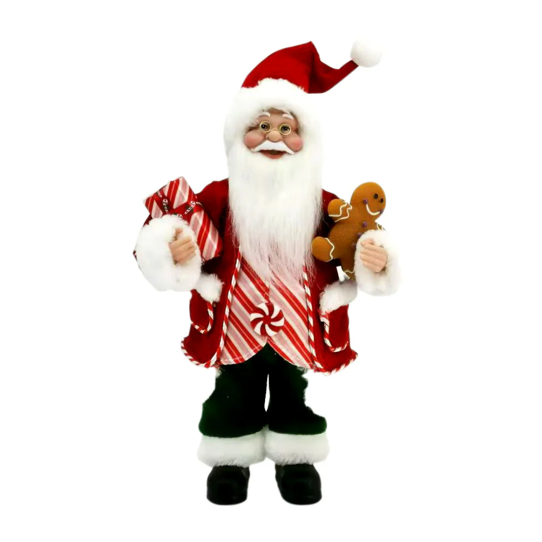 Christmas Standing Santa Candy Cane 30Cm