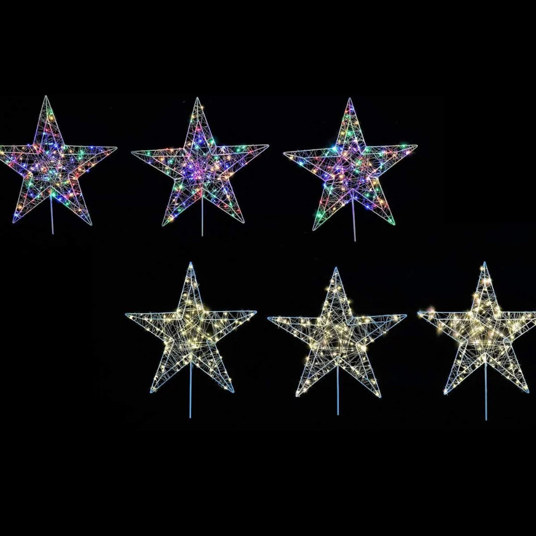 Starry Wire Path Star Lights 3pc Assorted