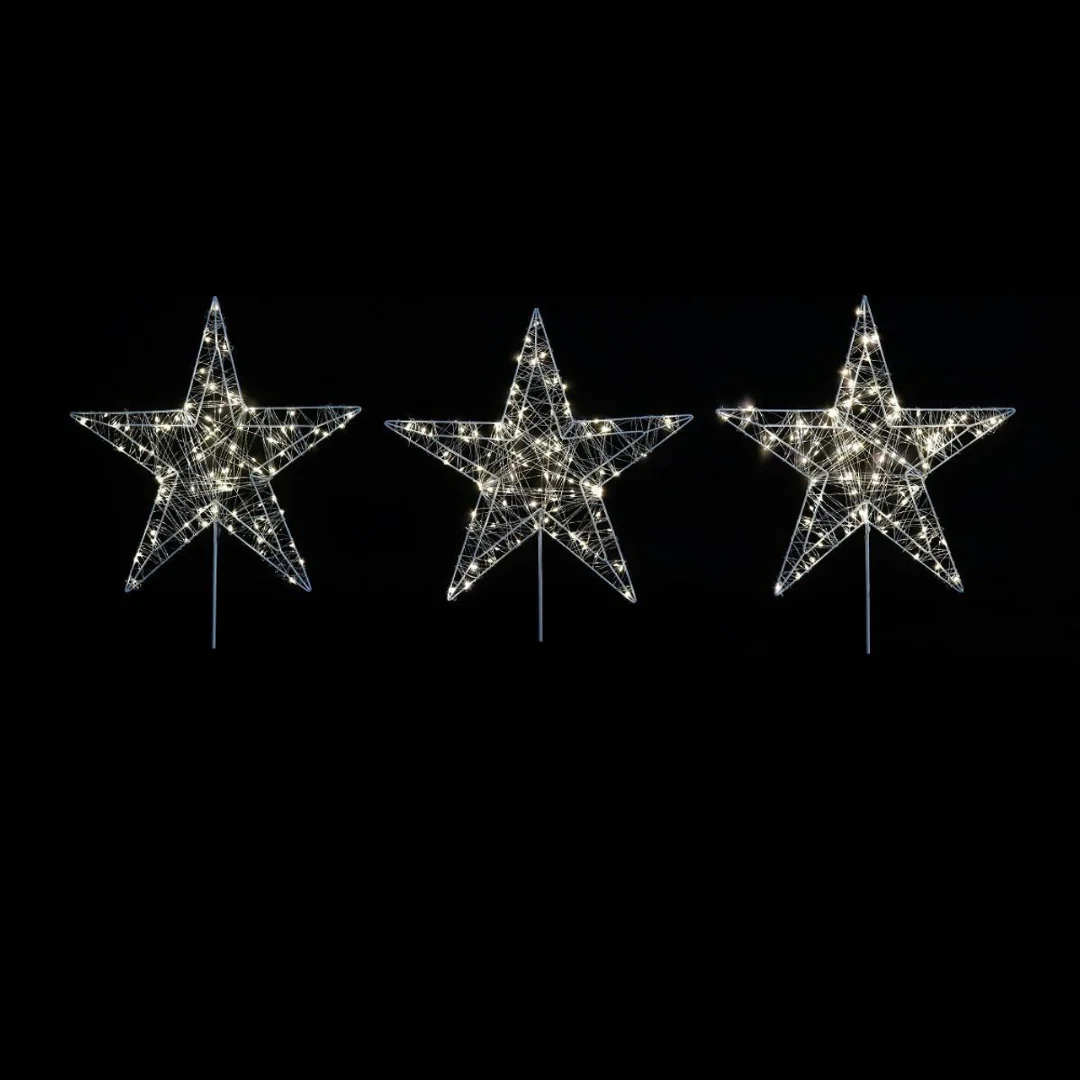 Starry Wire Path Star Lights 3pc Assorted - Image 3