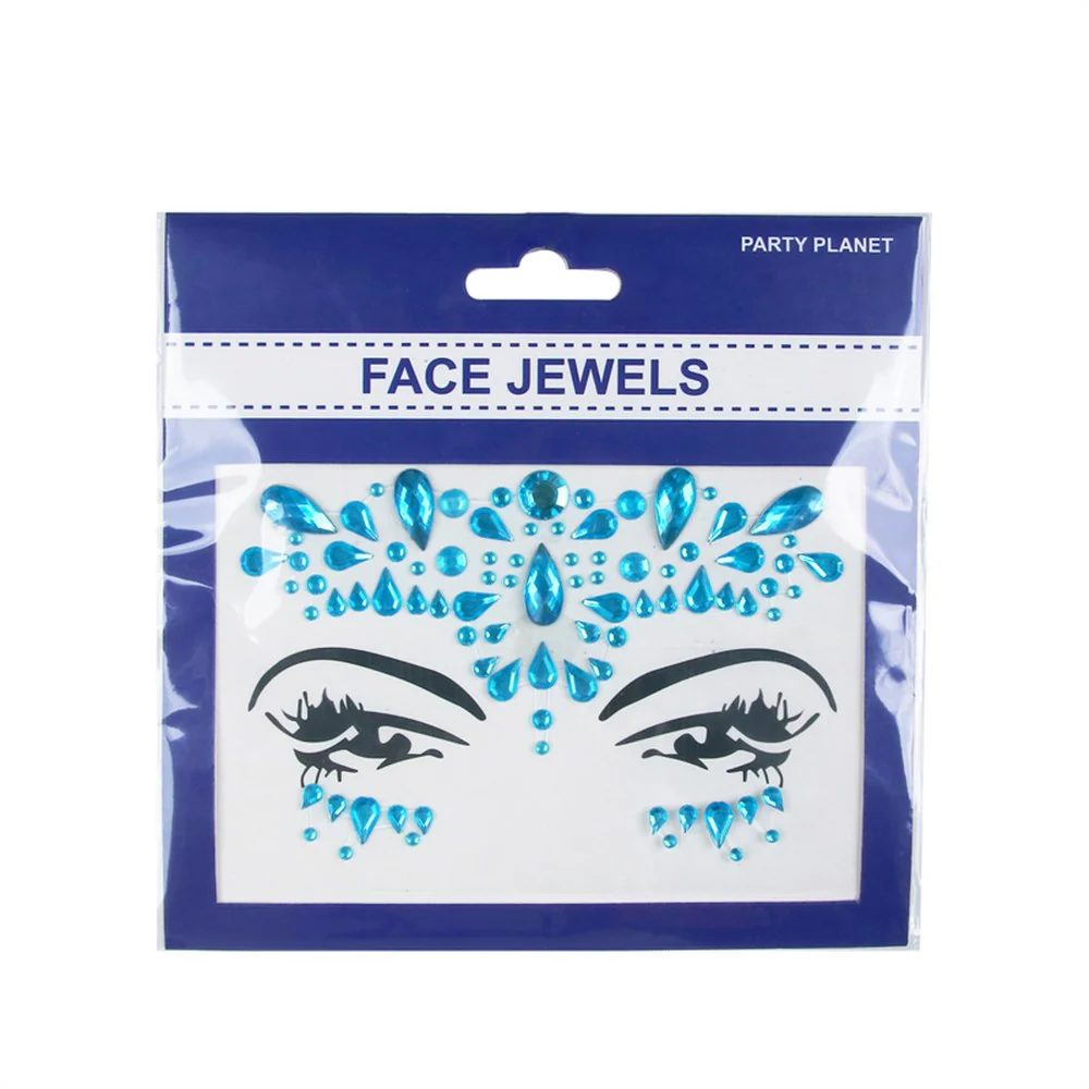 Stick On Blue Face Jewellery