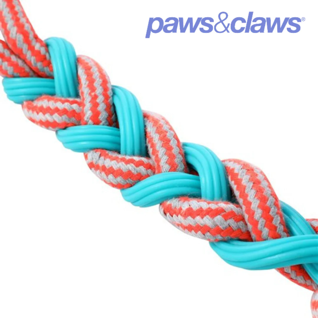 STRETCH & FETCH TPR + BRAIDED ROPE KNOT BALL - Image 4