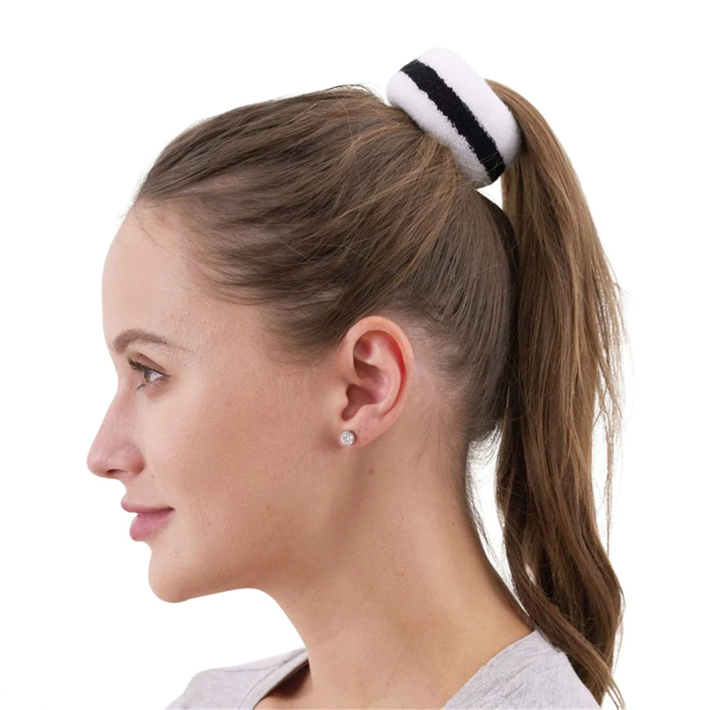 Stripe Hair Band-White