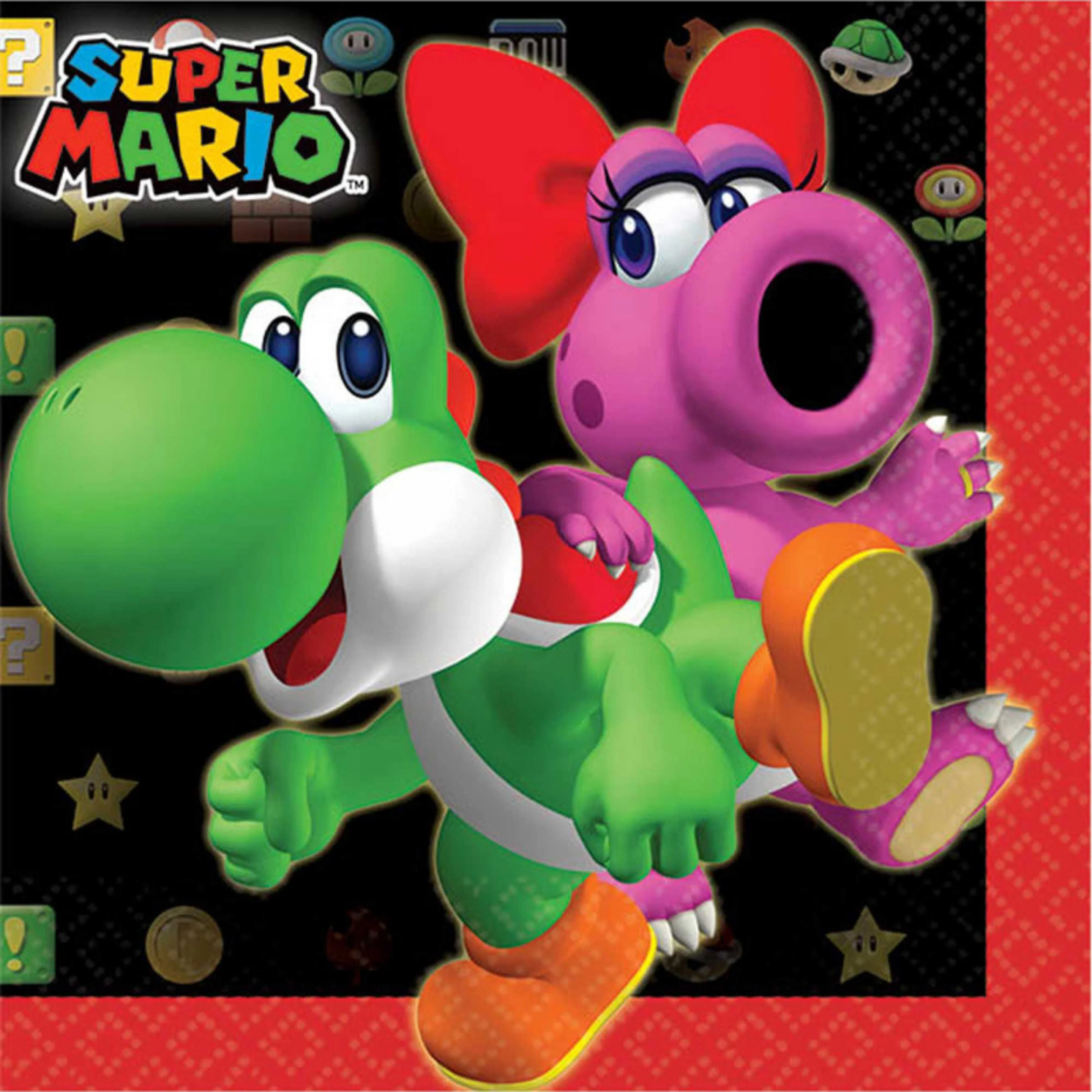 Super Mario Brothers Beverages Napkin 16 pack
