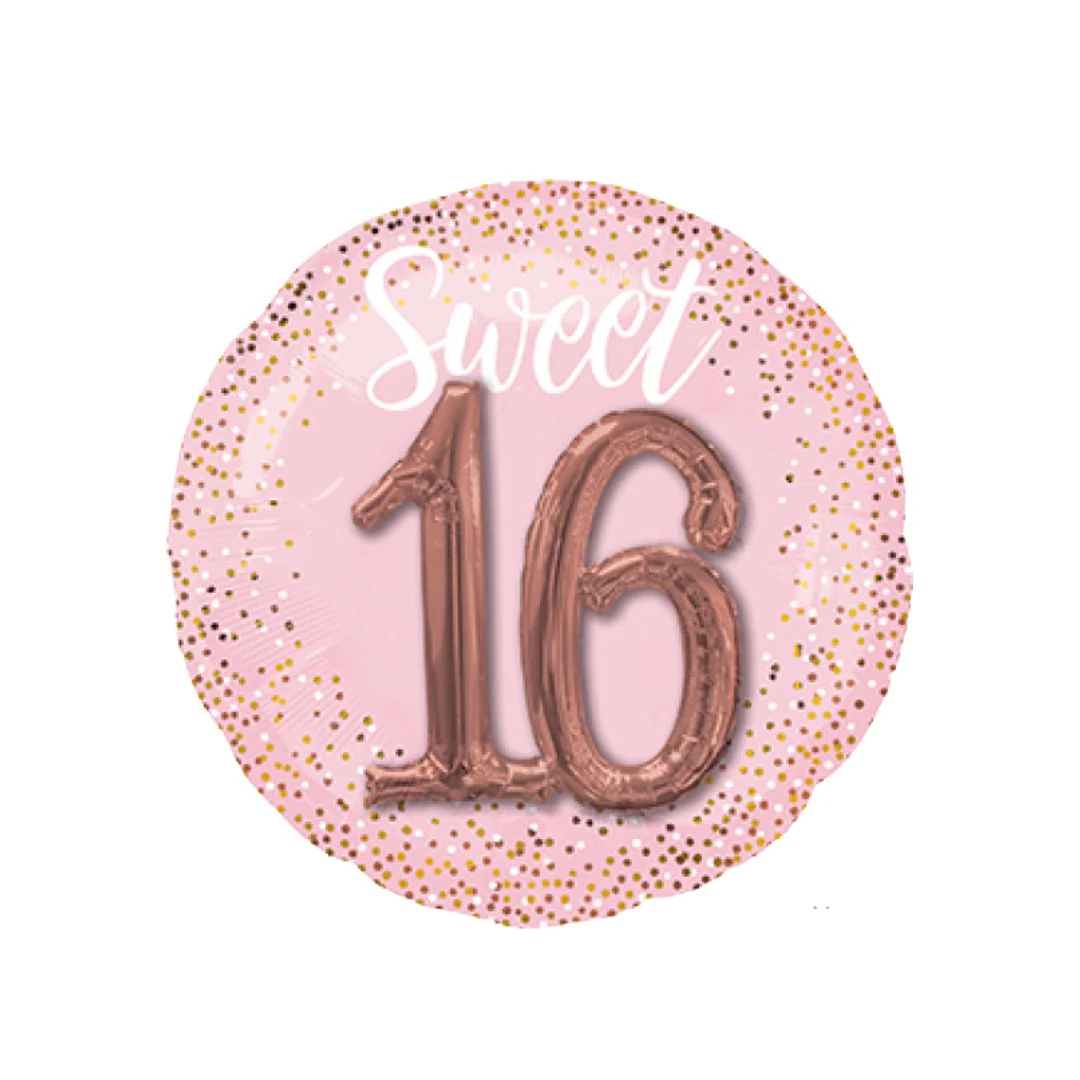 Multi-Balloon Sweet Sixteen Pink Blush