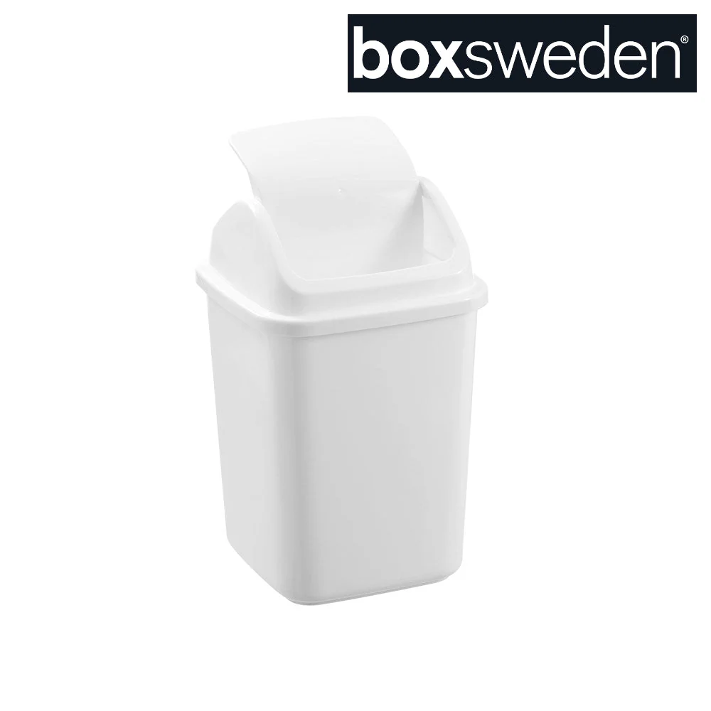 Swing Top Bin 5L 18X18X28cm White Lemon And Lime - Image 4