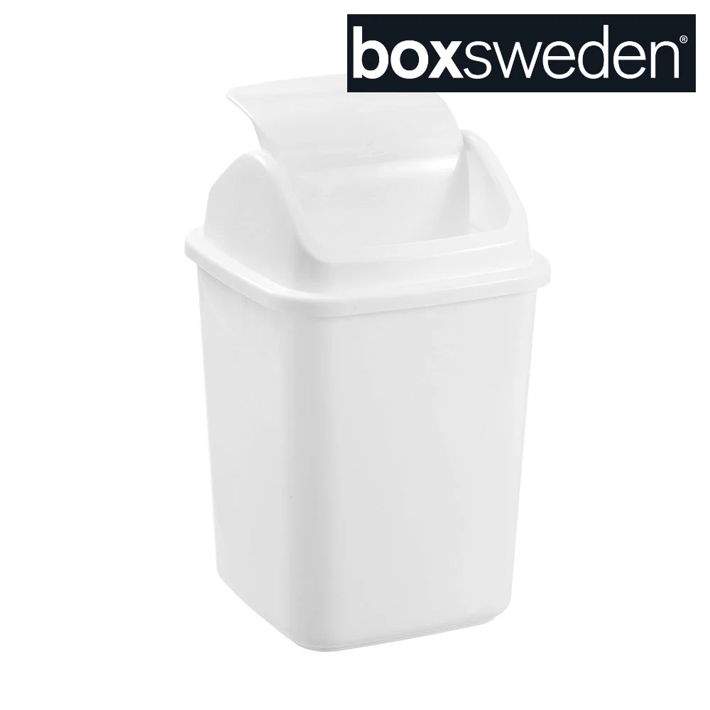 Swing Top Bin 8L 21.5X21.5X33cm White Lemon And Lime - Image 4