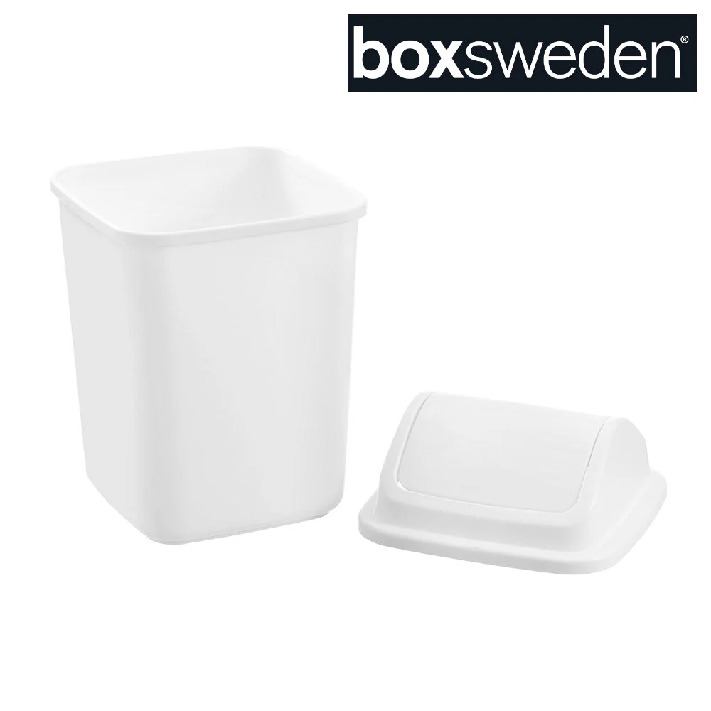 Swing Top Bin 8L 21.5X21.5X33cm White Lemon And Lime - Image 5