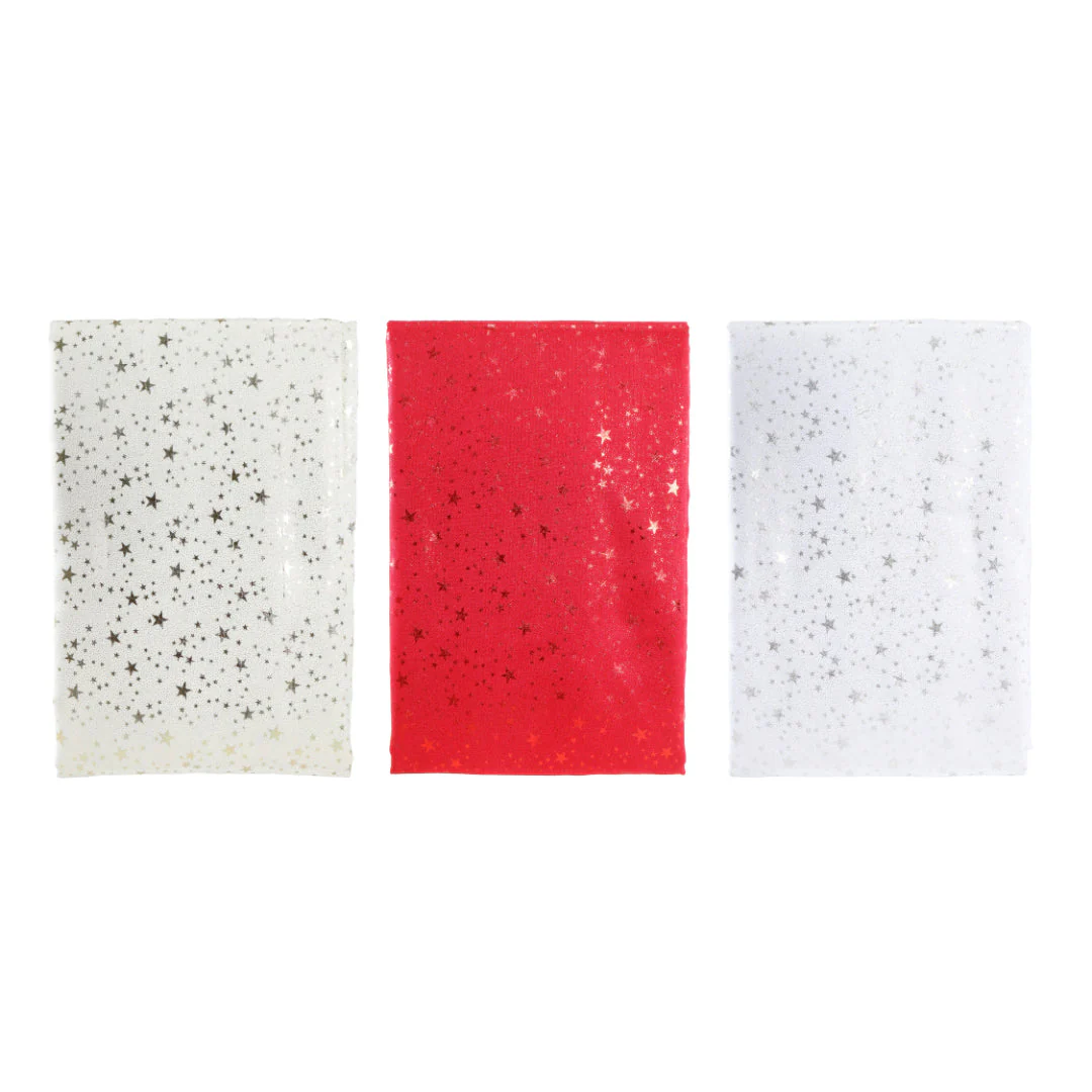 Table Cloth Christmas Stars 140x225cm Assorted