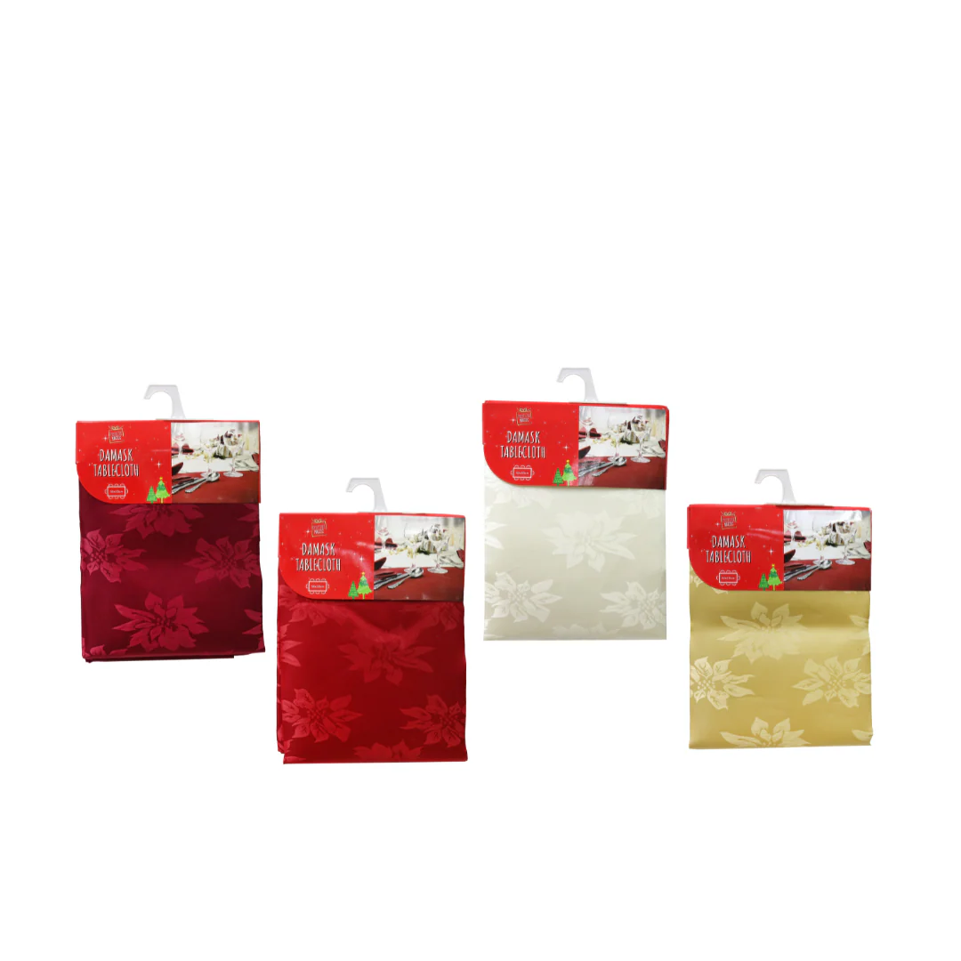Table Cloth Damask 150x225cm Assorted