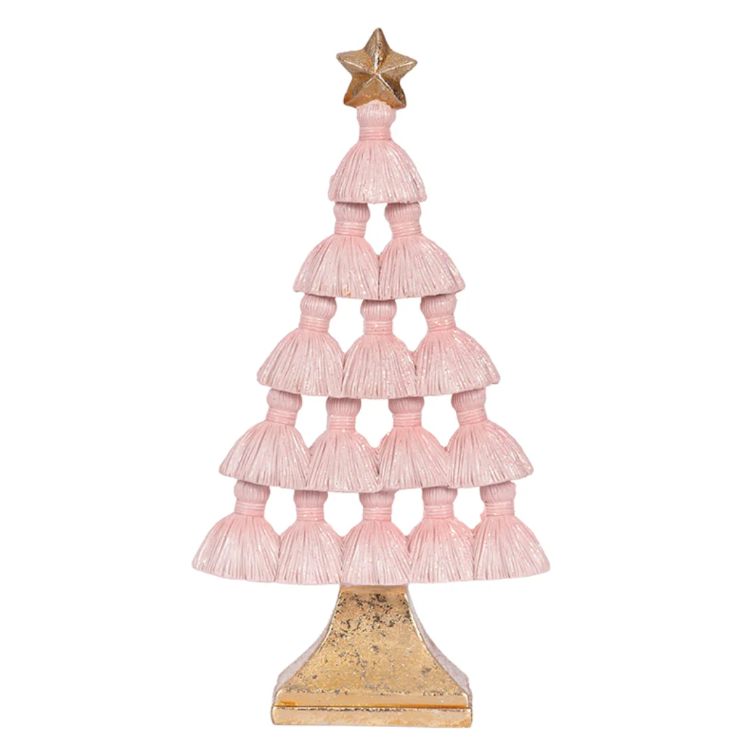 Tassel Tree Polyresin 12x4x23cm Pink - Image 2
