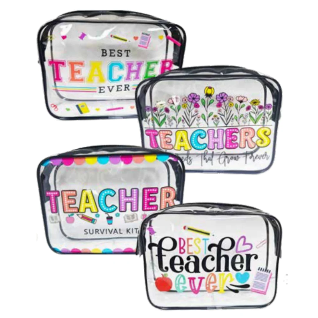 Teacher Survival Kit Make Up Bags 20x15x6cm Assorted