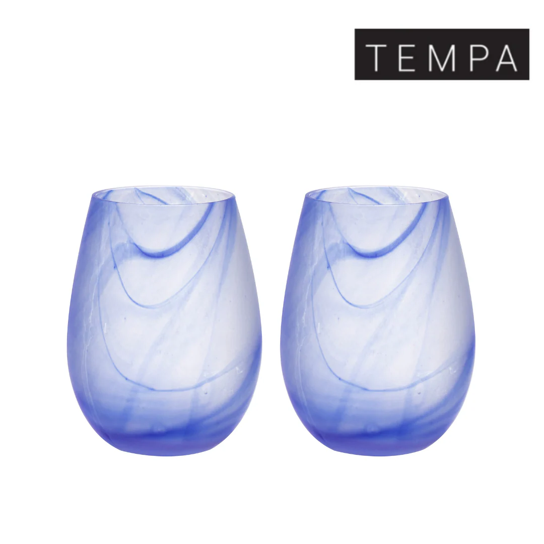 Skylar Ocean 2pk Stemless Glass