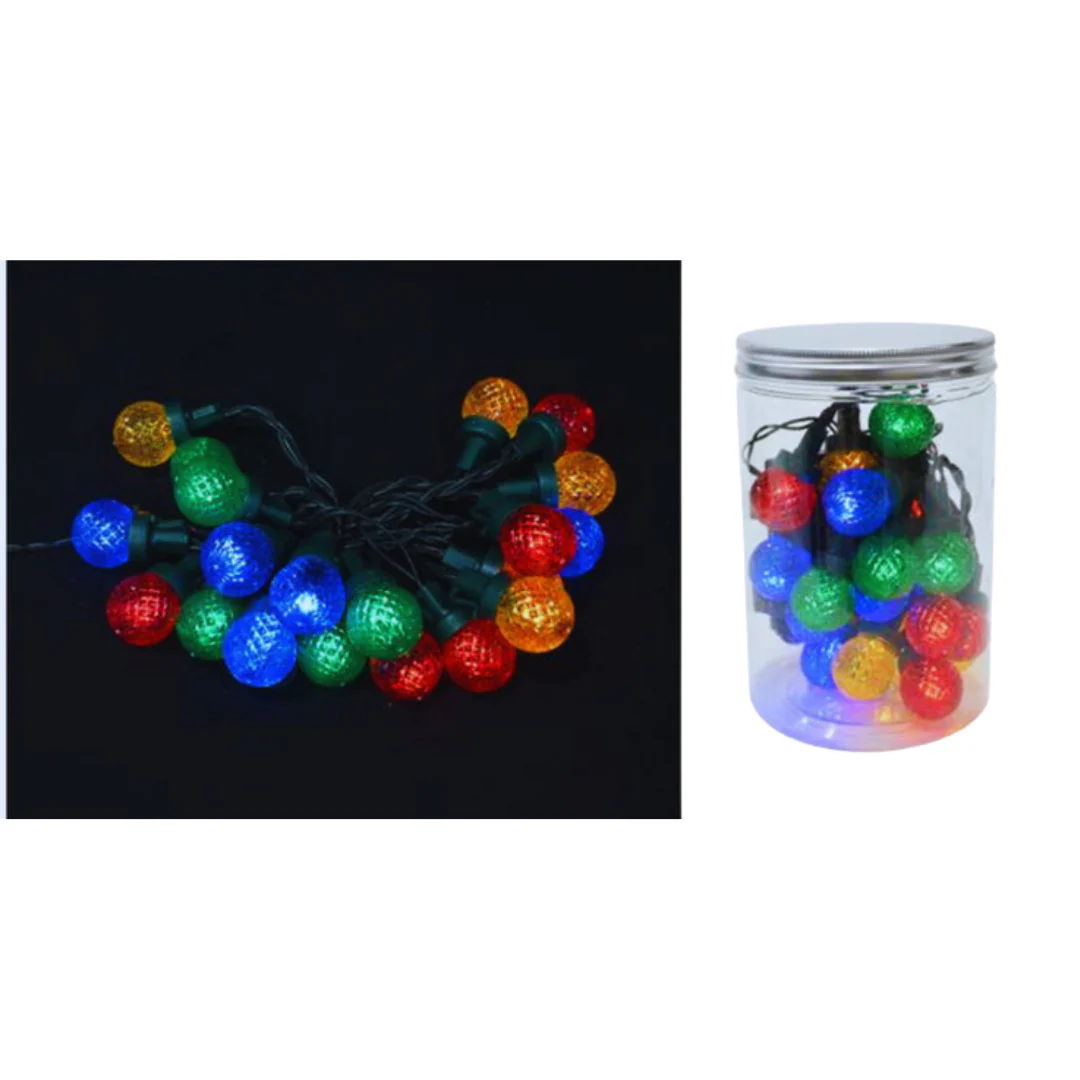 Timer LED Ball and Pinecone Lights 20 In Jar Multicolour Assorted - Image 5