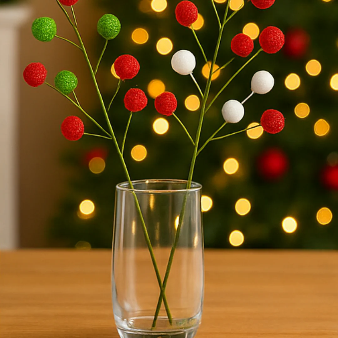 Tinsel Bauble Spray 70cm