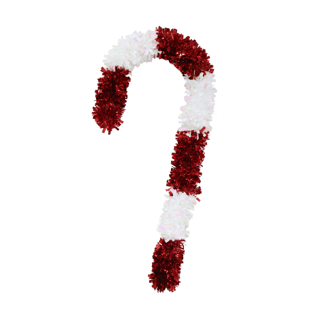 Tinsel Candy Cane 60Cm