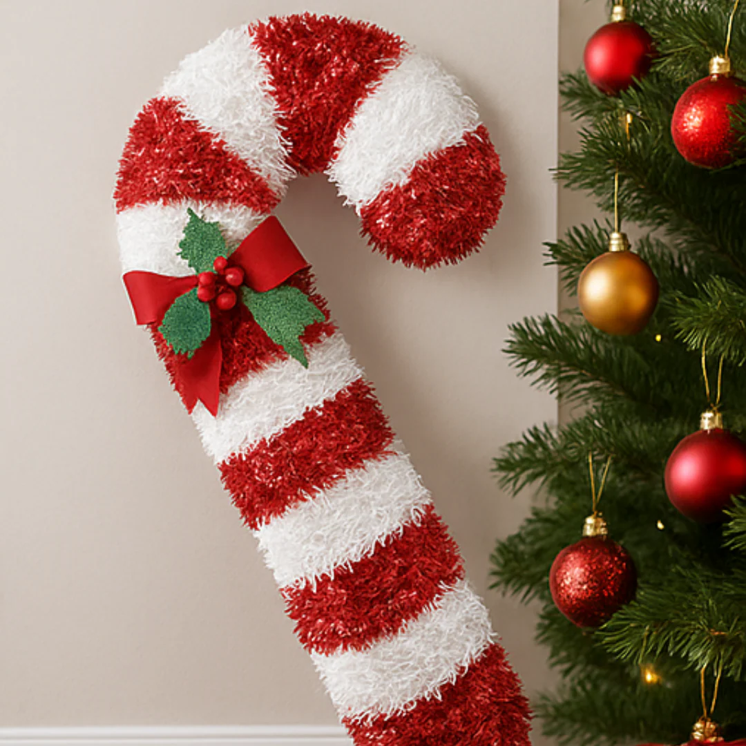 Tinsel Candy Cane 60x30cm