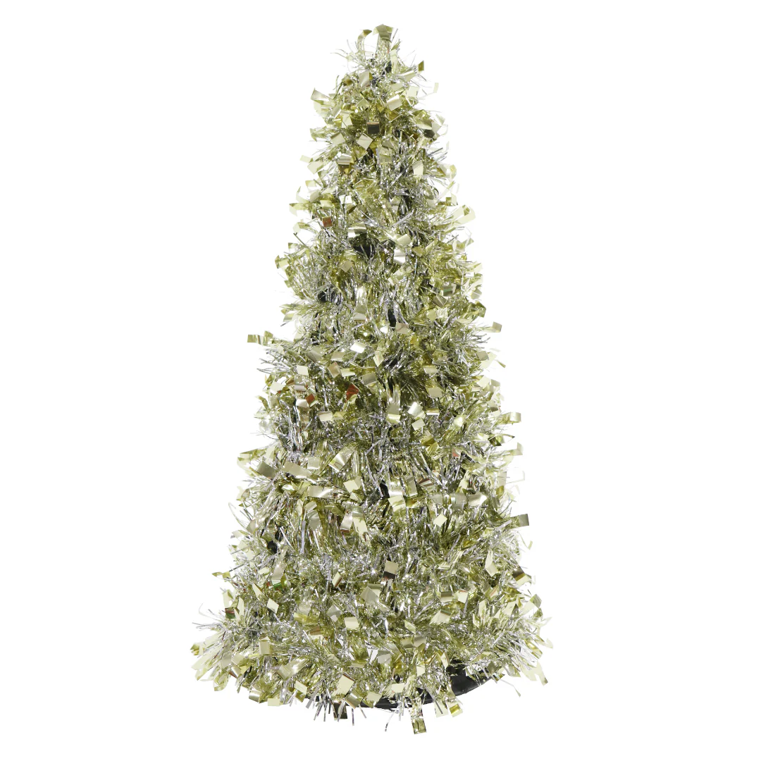 Tinsel Cone Tree 26cm Assorted - Image 3