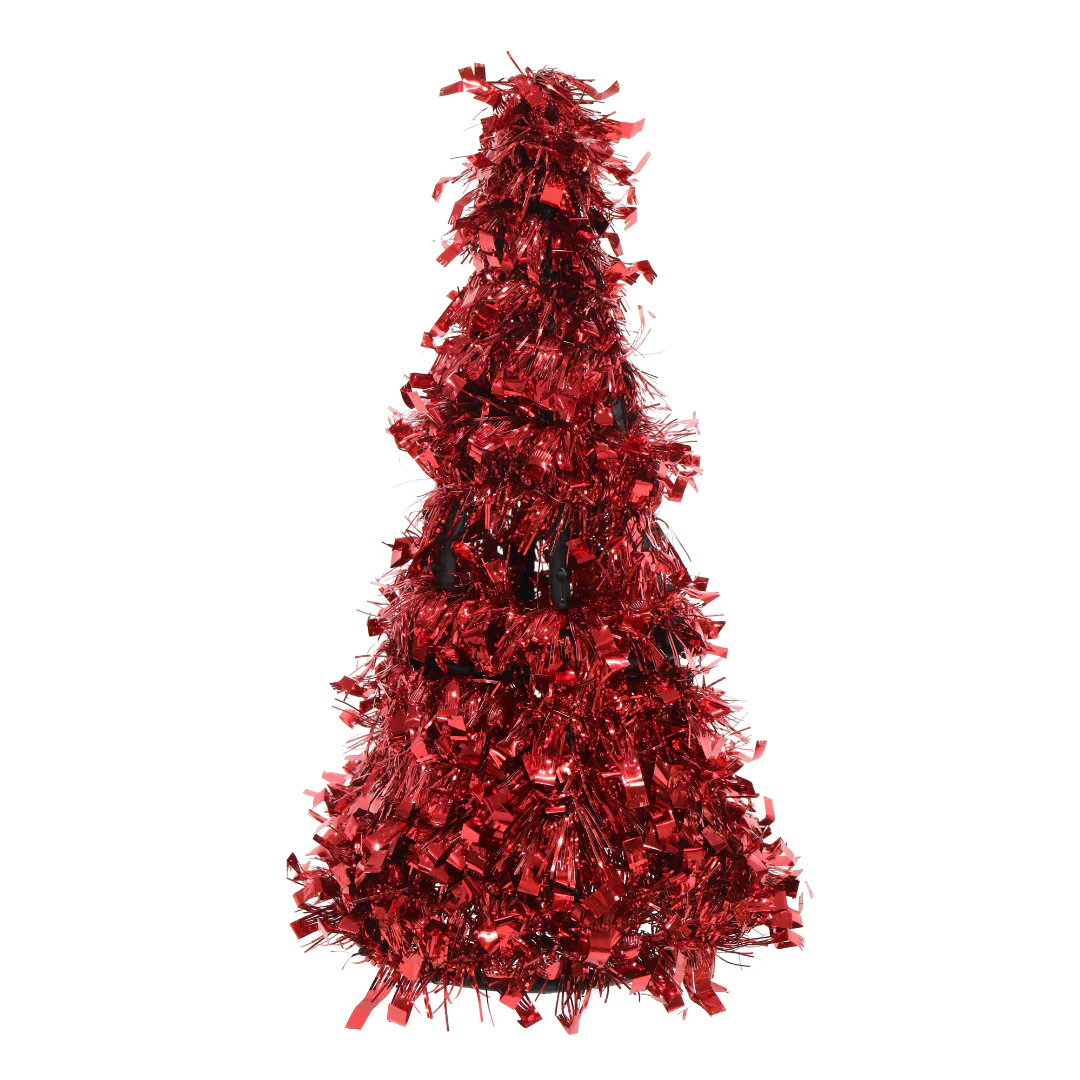 Tinsel Cone Tree 26cm Assorted - Image 4