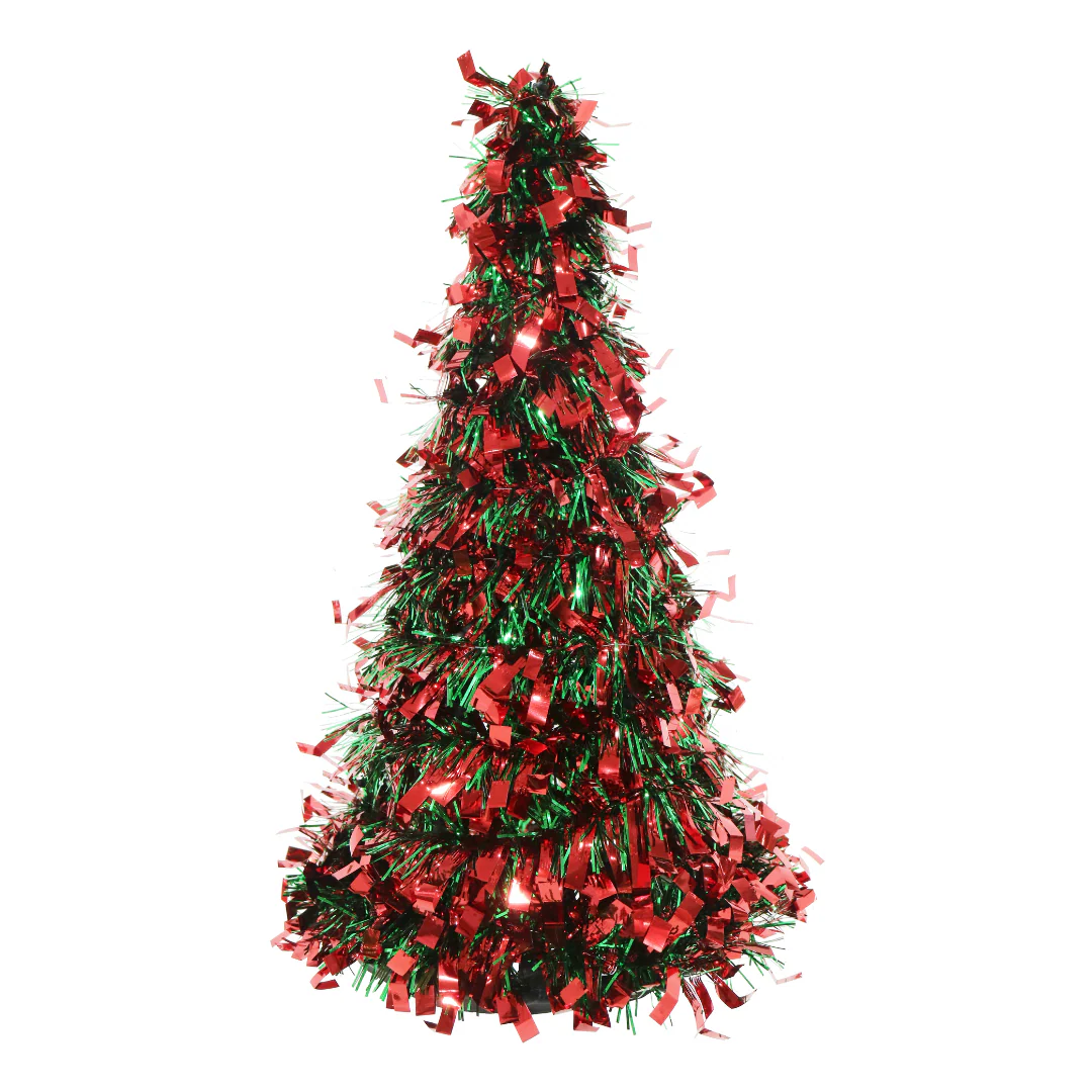 Tinsel Cone Tree 26cm Assorted - Image 5