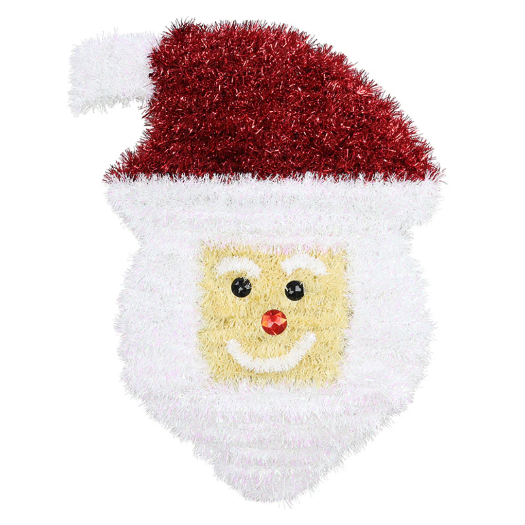 Tinsel Face Plaque 46x37x6cm Assorted - Image 2