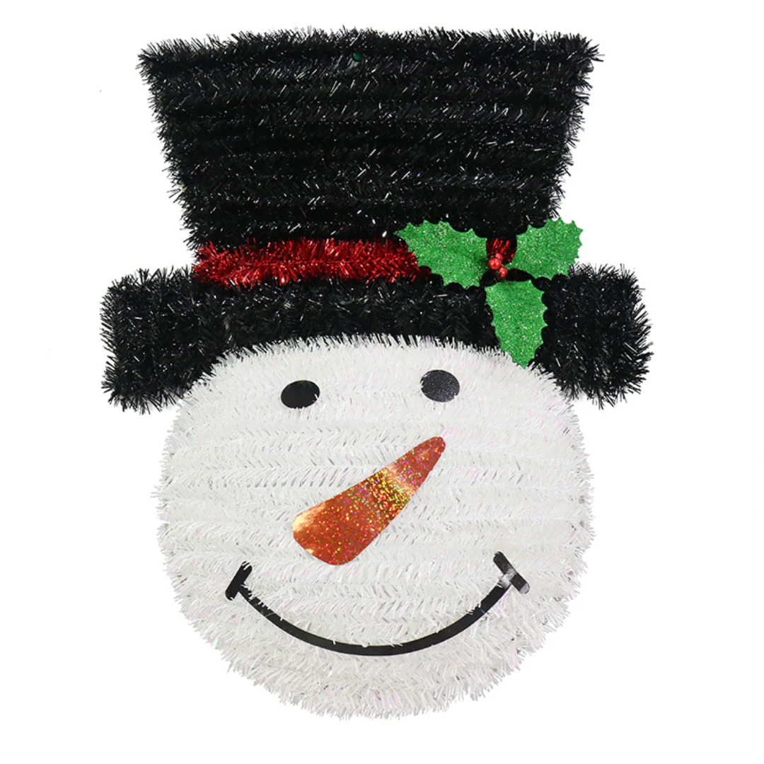 Tinsel Face Plaque 46x37x6cm Assorted - Image 3