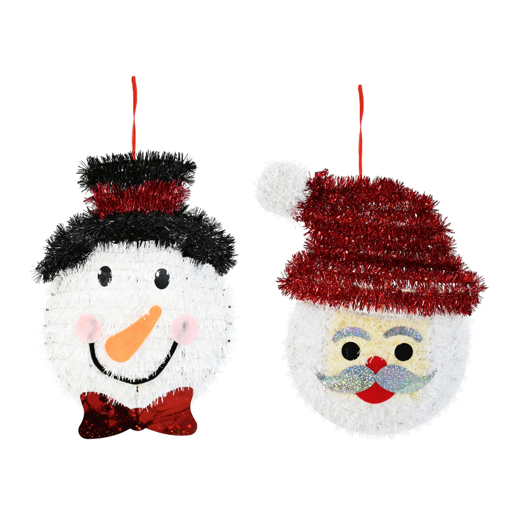 Tinsel Face Plaque Assorted - Image 2