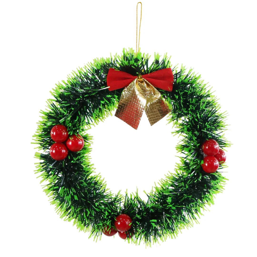 Tinsel Hanging Mini Wreath 16cm - Image 5