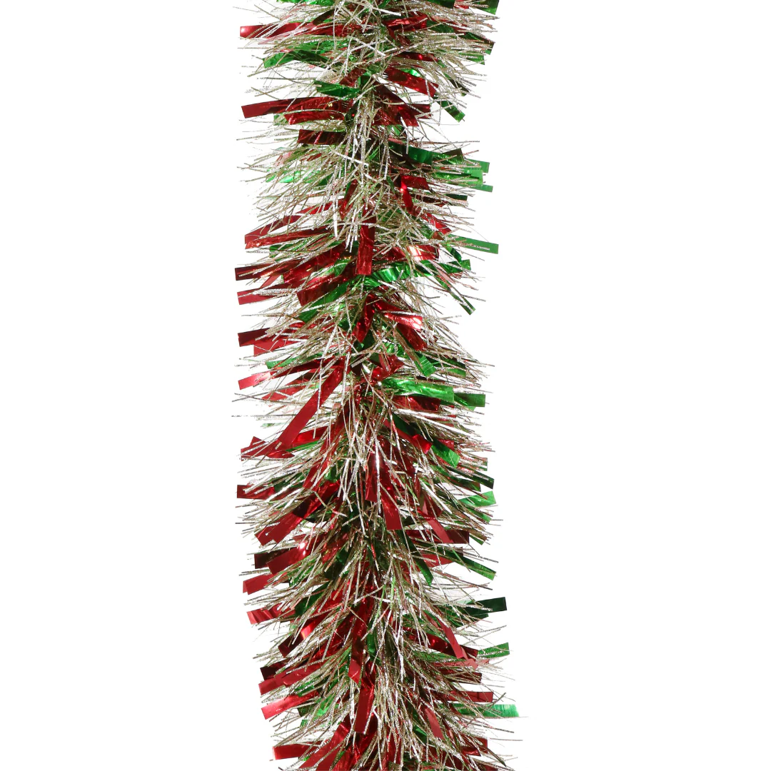 Tinsel Mix Cut Embossed Metallic 300cm Assorted - Image 2