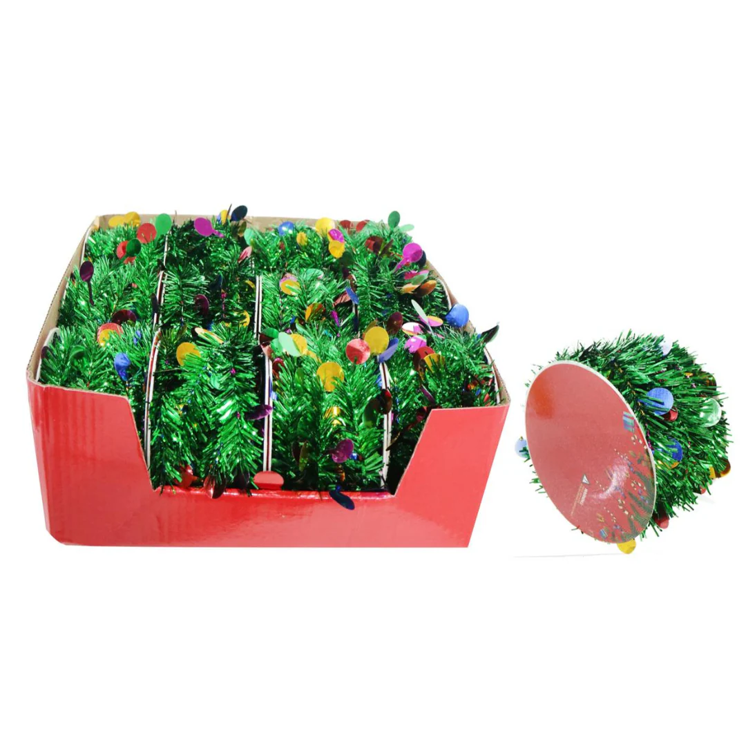 Tinsel Ribbon Rainbow Dots 7.6m