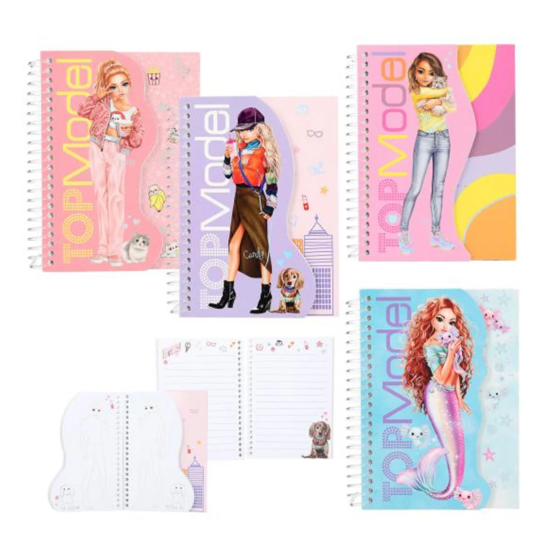 TopModel A5 Spiral Notebook Assorted