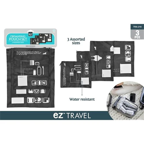 Travel Pouches with Zips -Water Resist