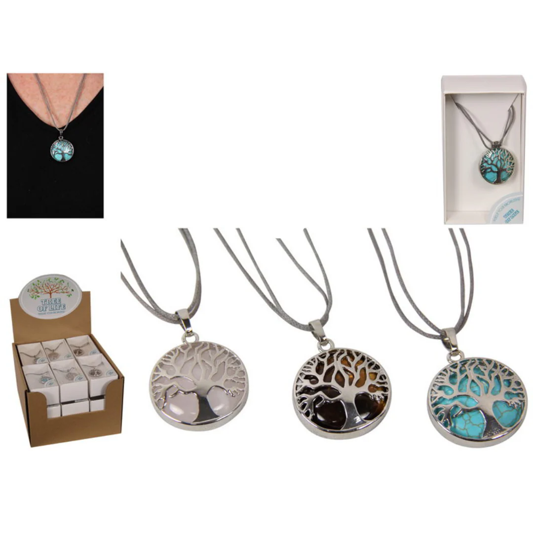 Tree of Life Gemstone Pendant Assorted