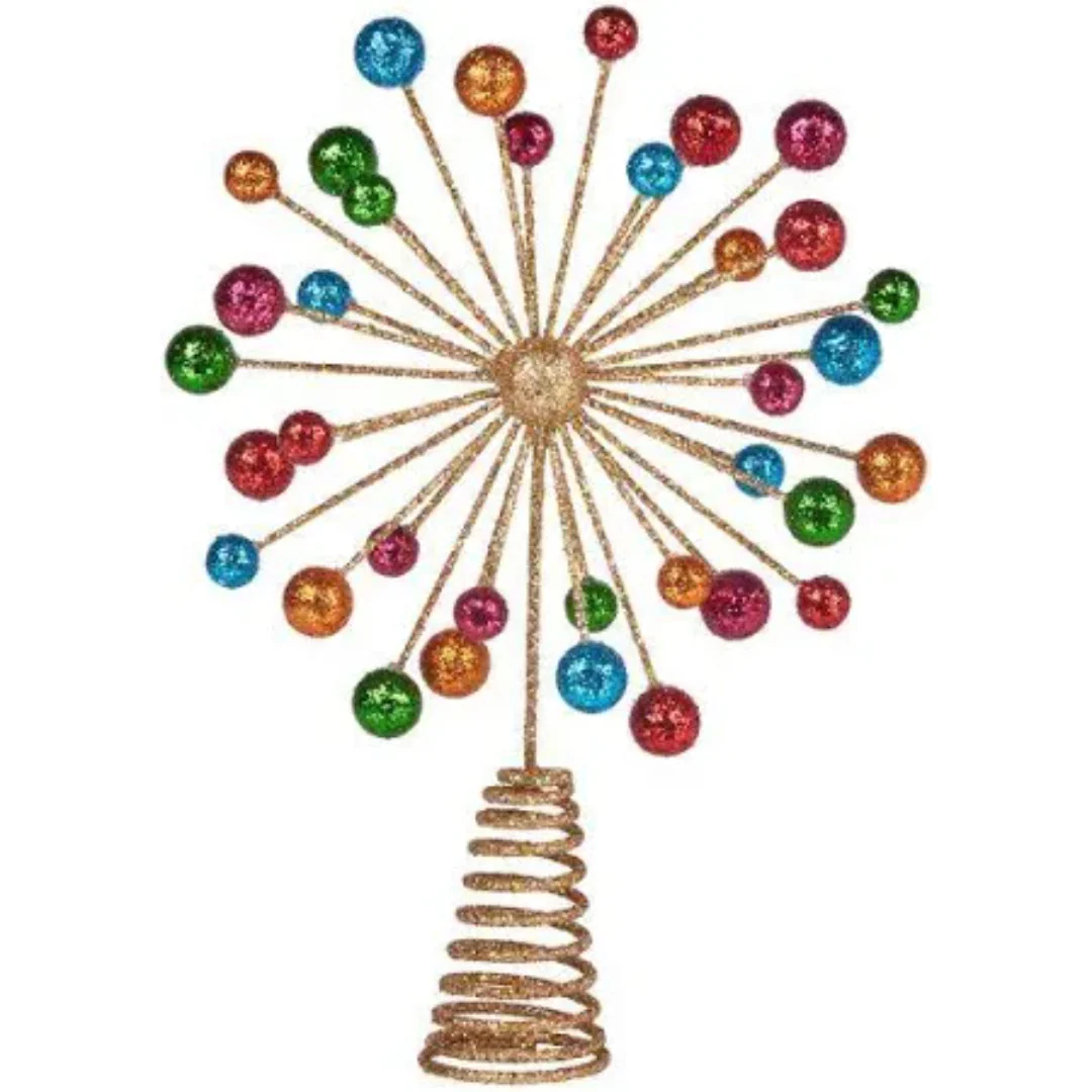 Tree Topper w Colourful Balls 29cm