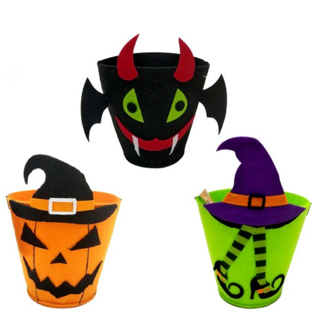 Trick Or Treat Felt Bucket 31cm