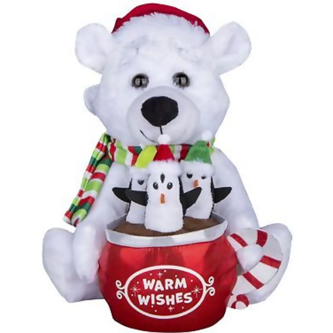 Trio Sway - Polar Bear W Penguins 28cm